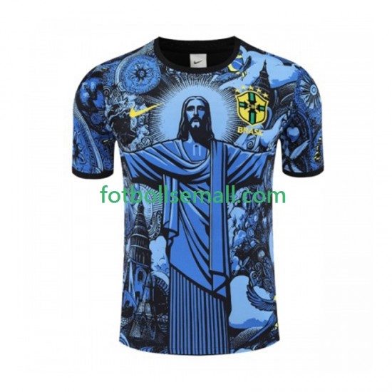 Blå Matchtröjor Brasilien Jesus 2024-2025 Kortärmad till Herr (1:a ställ)