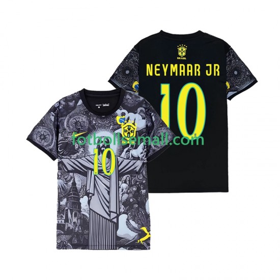 Matchtröjor Brasilien Neymar JR 10 Cheist the Redeemer 2024 Kortärmad till Herr (1:a ställ)