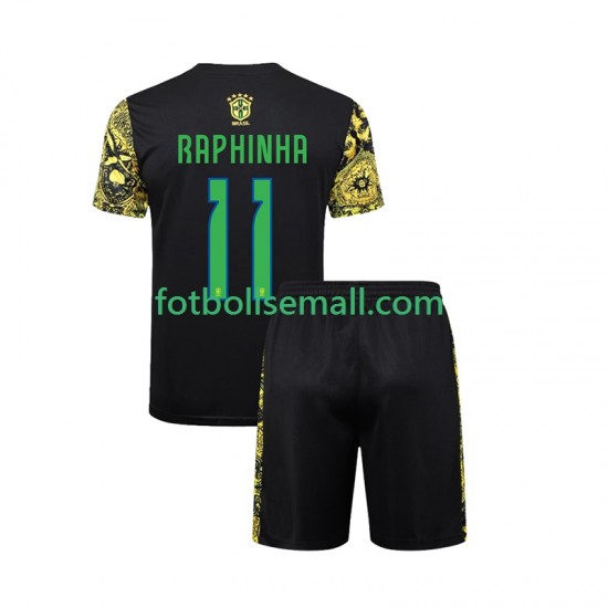 Matchtröjor Brasilien RAPHINHA 11 Jesus 2024 Kortärmad till Barn (1:a ställ)