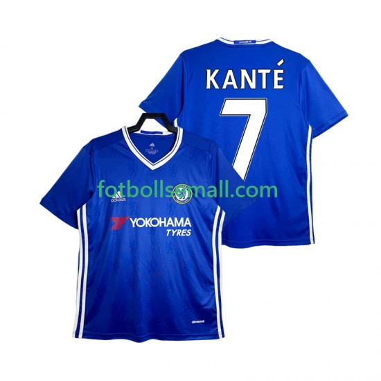 Matchtröjor Chelsea KANTE 7 Retro 2016-2017 Kortärmad till Herr (1:a ställ)