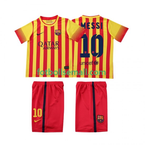 Matchtröjor FC Barcelona Lionel Messi 10 Retro 2013 2014 Kortärmad till Barn (2:a ställ)