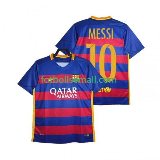 Matchtröjor FC Barcelona Lionel Messi 10 Retro 2015-2016 Kortärmad till Herr (1:a ställ)