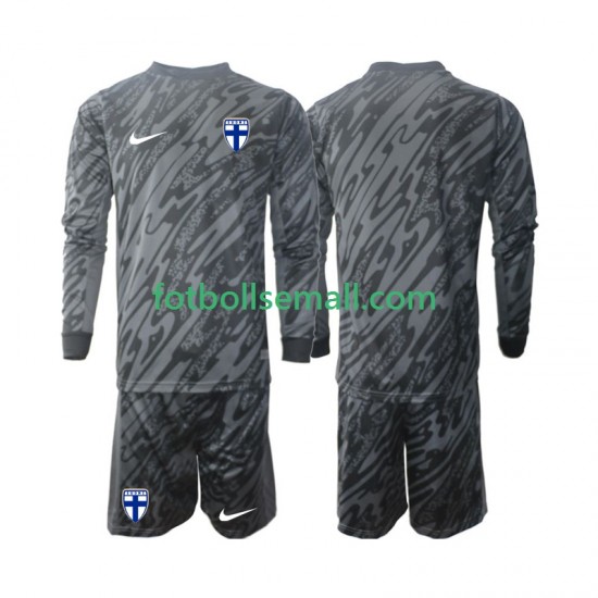 Matchtröjor Finland Målvaktströja 2024 Långärmad till Barn (1:a ställ)