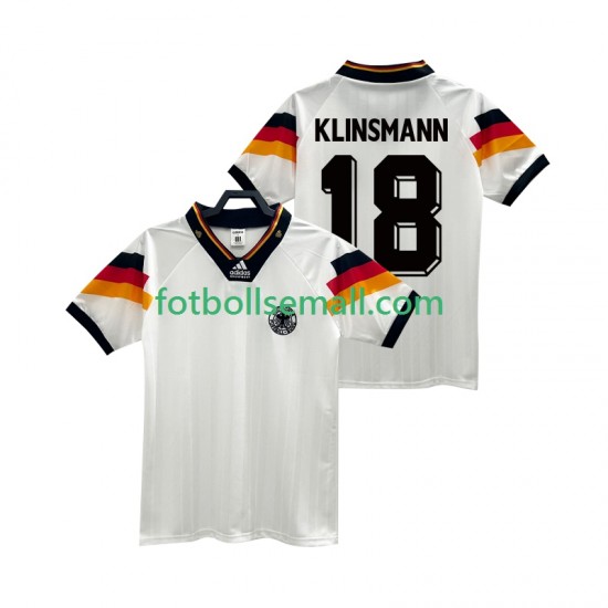 Matchtröjor Tyskland KLINSMANN 18 Retro 1992 Kortärmad till Herr (1:a ställ)