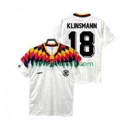 Matchtröjor Tyskland KLINSMANN 18 Retro 1994 Kortärmad till Herr (1:a ställ)