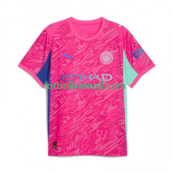 Matchtröjor Manchester City Målvaktströja 2025-2026 Kortärmad till Herr (2:a ställ)