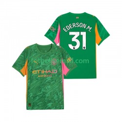 Matchtröjor Manchester City Målvaktströja Ederson Moraes 31 2025-2026 Kortärmad till Herr (1:a ställ)