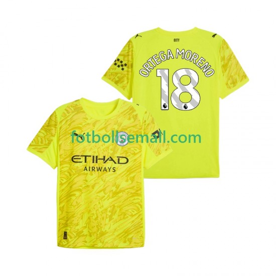 Matchtröjor Manchester City Målvaktströja ORTEGA MORENO 18 2025-2026 Kortärmad till Herr (3:e ställ)