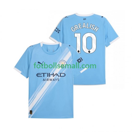 Matchtröjor Manchester City Jack Grealish 10 2025-2026 Kortärmad till Herr (1:a ställ)
