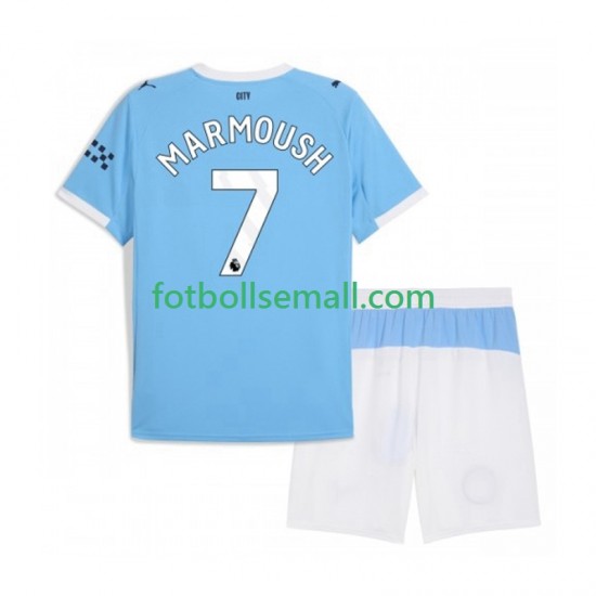 Matchtröjor Manchester City Omar Marmoush 7 2025-2026 Kortärmad till Barn (1:a ställ)