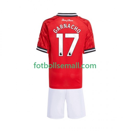 Matchtröjor Manchester United Alejandro Garnacho 17 2025-2026 Kortärmad till Barn (1:a ställ)