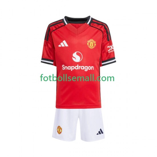 Matchtröjor Manchester United 2025-2026 Kortärmad till Barn (1:a ställ)