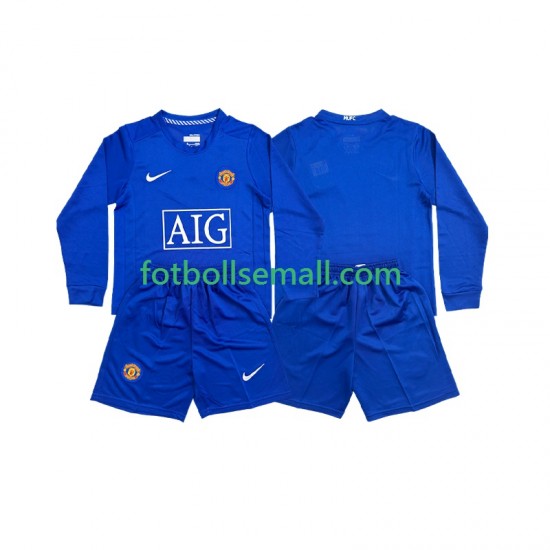 Matchtröjor Manchester United Retro Retro 2008 Långärmad till Barn (2:a ställ)
