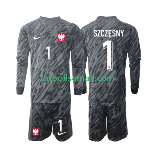 Matchtröjor Polen Målvaktströja Szczesny 1 2024 Långärmad till Barn (2:a ställ)