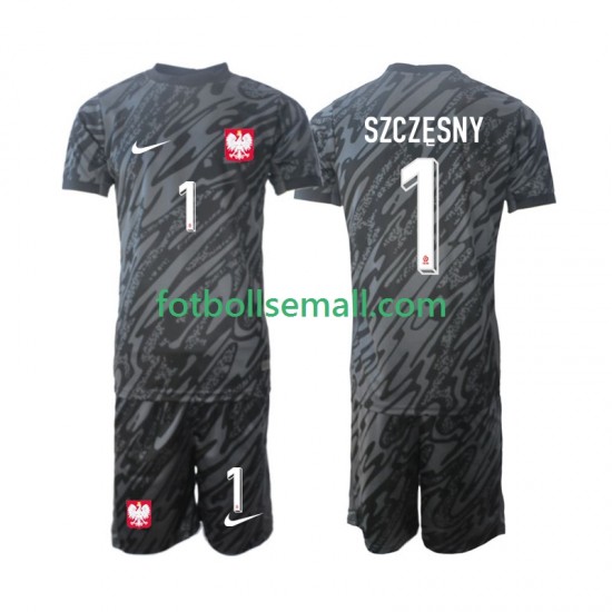 Matchtröjor Polen Målvaktströja Szczesny 1 2024 Kortärmad till Barn (2:a ställ)