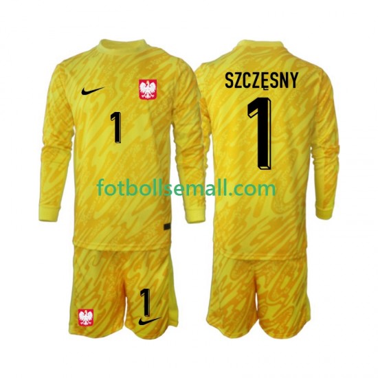 Matchtröjor Polen Målvaktströja Szczesny 1 2024 Långärmad till Barn (1:a ställ)