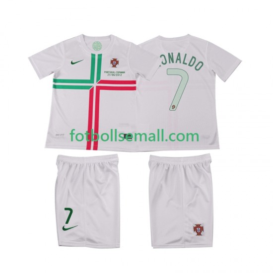 Matchtröjor Portugal Cristiano Ronaldo 7 Retro 2012 Kortärmad till Barn (2:a ställ)