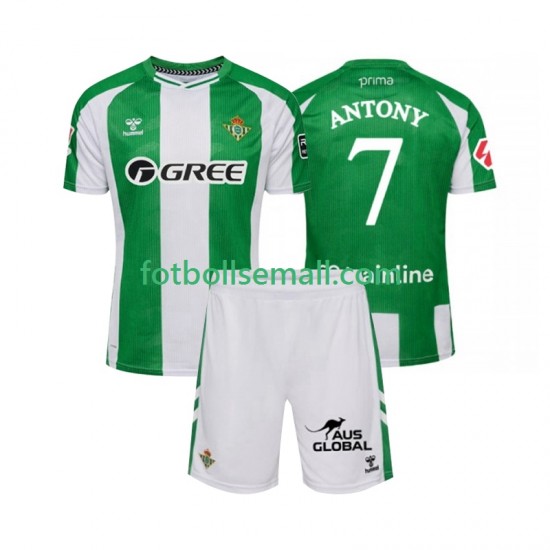 Matchtröjor Real Betis Antony 7 2025-2026 Kortärmad till Barn (1:a ställ)