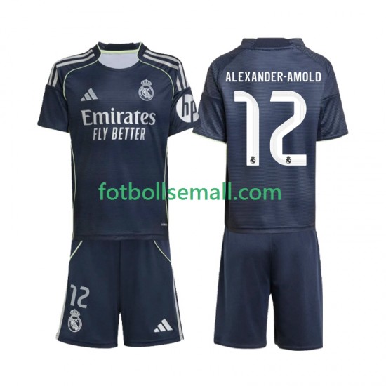 Matchtröjor Real Madrid Alexander-Arnold 12 2025-2026 Kortärmad till Barn (2:a ställ)