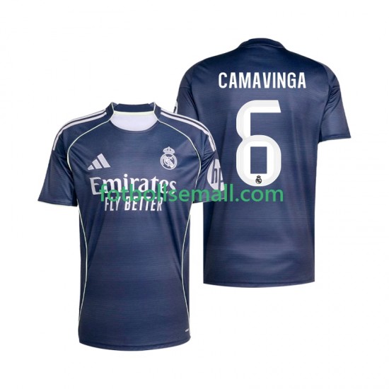 Matchtröjor Real Madrid Camavinga 6 2025-2026 Kortärmad till Herr (2:a ställ)