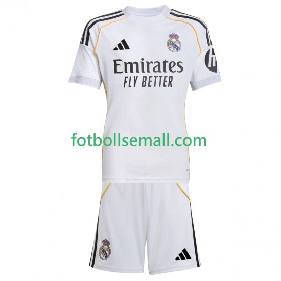 Matchtröjor Real Madrid 2025-2026 Kortärmad till Barn (1:a ställ)