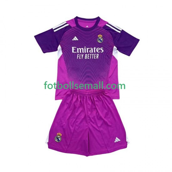 Matchtröjor Real Madrid Målvaktströja 2025-2026 Kortärmad till Barn (2:a ställ)