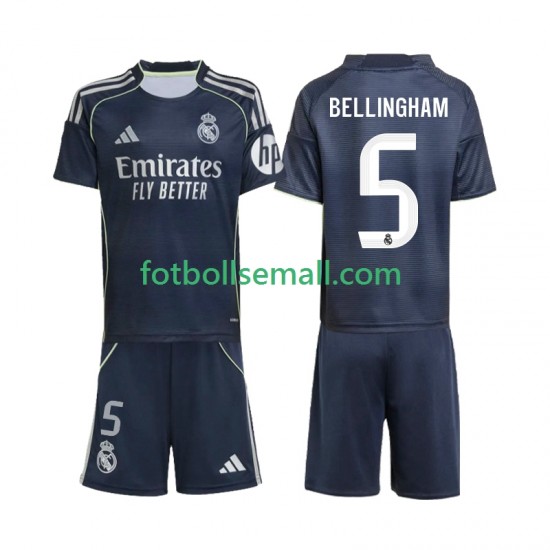 Matchtröjor Real Madrid Jude Bellingham 5 2025-2026 Kortärmad till Barn (2:a ställ)
