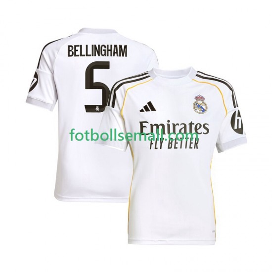 Matchtröjor Real Madrid Jude Bellingham 5 2025-2026 Kortärmad till Herr (1:a ställ)
