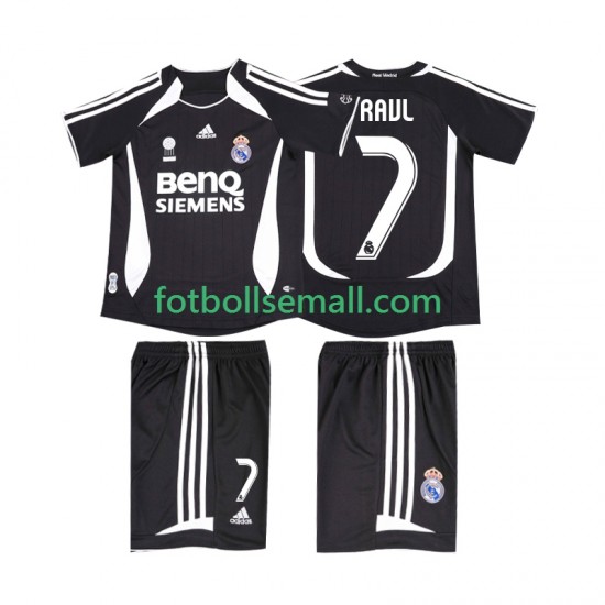 Matchtröjor Real Madrid RAUL 7 Retro 2006 2007 Kortärmad till Barn (2:a ställ)