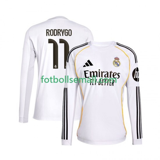 Matchtröjor Real Madrid Rodrygo 11 2025-2026 Långärmad till Herr (1:a ställ)