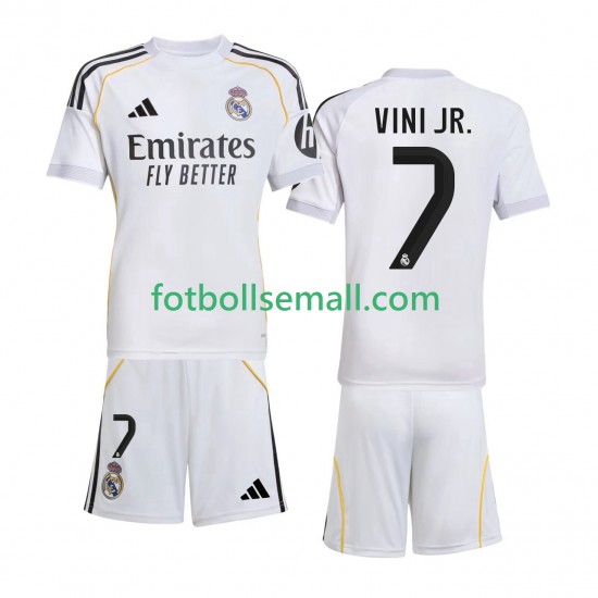 Matchtröjor Real Madrid Vinicius Junior 7 2025-2026 Kortärmad till Barn (1:a ställ)