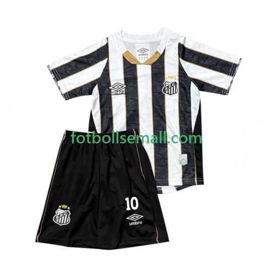 Matchtröjor Santos FC Neymar JR 10 2025-2026 Kortärmad till Barn (2:a ställ)
