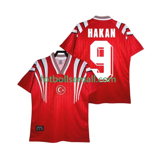 Matchtröjor Turkiet HAKAN 9 Retro 1996 Kortärmad till Herr (1:a ställ)