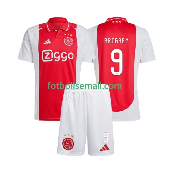 Matchtröjor AFC Ajax Brian Brobbey 9 2024-2025 Kortärmad till Barn (1:a ställ)