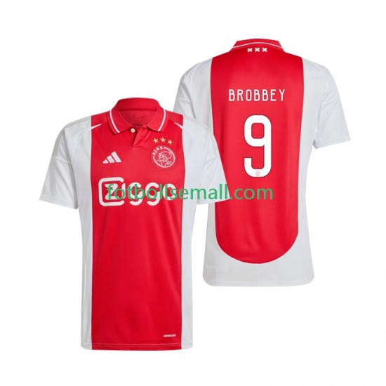 Matchtröjor AFC Ajax Brian Brobbey 9 2024-2025 Kortärmad till Herr (1:a ställ)