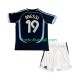 Matchtröjor Argentina Lionel Messi 19 Retro 2006 Kortärmad till Barn (2:a ställ)