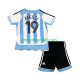 Matchtröjor Argentina Lionel Messi 19 Retro 2006 Kortärmad till Barn (1:a ställ)
