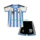 Matchtröjor Argentina Lionel Messi 19 Retro 2006 Kortärmad till Barn (1:a ställ)