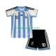 Matchtröjor Argentina Maradona 10 Retro 2006 Kortärmad till Barn (1:a ställ)