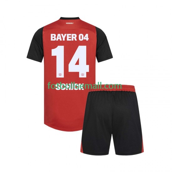 Matchtröjor Bayer 04 Leverkusen Patrik Schick 14 2024-2025 Kortärmad till Barn (1:a ställ)