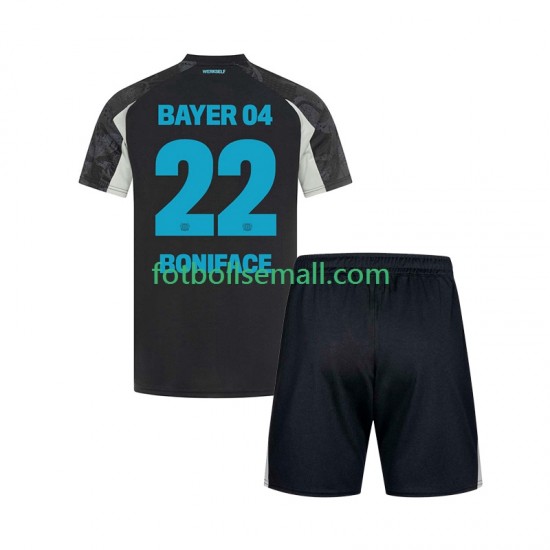 Matchtröjor Bayer 04 Leverkusen Victor Boniface 22 2024-2025 Kortärmad till Barn (3:e ställ)