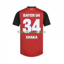 Matchtröjor Bayer 04 Leverkusen XHAKA 34 2024-2025 Kortärmad till Herr (1:a ställ)