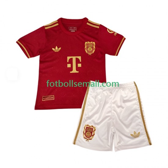 Röd Matchtröjor FC Bayern München 125th Anniversary 2024-2025 Kortärmad till Barn (1:a ställ)