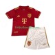 Röd Matchtröjor FC Bayern München 125th Anniversary 2024-2025 Kortärmad till Barn (1:a ställ)