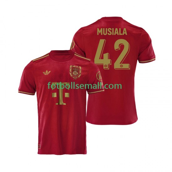 Röd Matchtröjor FC Bayern München Jamal Musiala 42 125th Anniversary 2024-2025 Kortärmad till Herr (1:a ställ)
