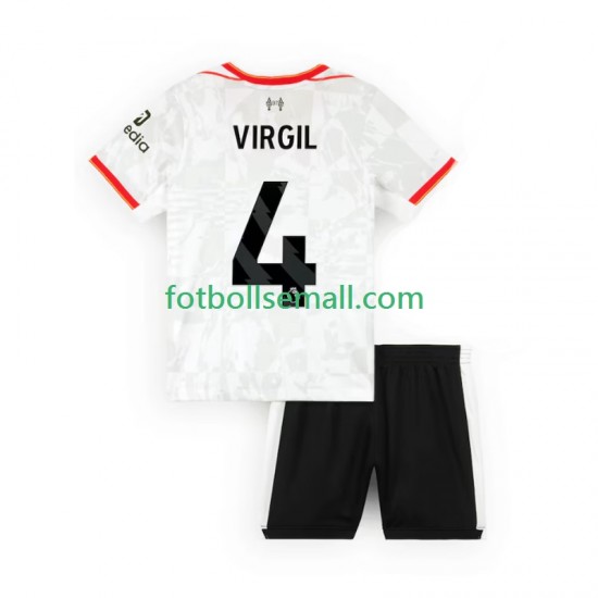 Matchtröjor Liverpool VIRGIL 4 2024-2025 Kortärmad till Barn (3:e ställ)