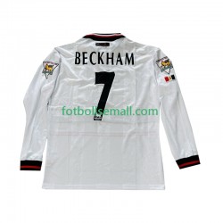 Matchtröjor Manchester United Beckham 7 Retro 1998-1999 Långärmad till Herr (2:a ställ)