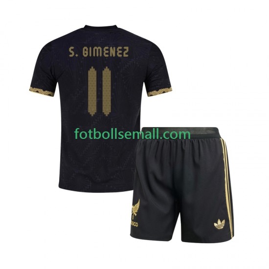 Matchtröjor Mexiko Santiago Gimenez 11 Gold Cup 2025 Kortärmad till Barn (1:a ställ)
