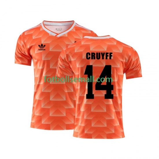 Matchtröjor Nederländerna Cruyff 14 Retro 1988 Kortärmad till Herr (1:a ställ)