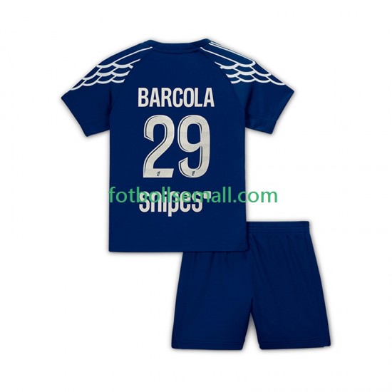 Matchtröjor Paris Saint-Germain Bradley Barcola 29 2024-2025 Kortärmad till Barn (4:e ställ)